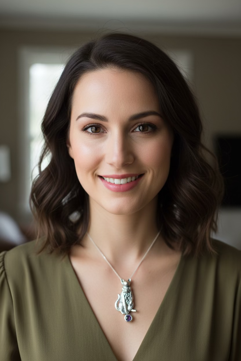 Claddagh Irish Cat Necklace — view 10