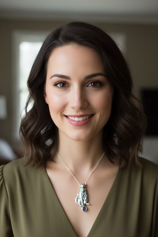 Claddagh Irish Cat Necklace — view 10