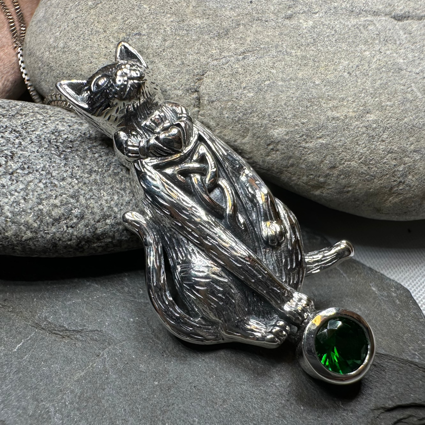 Claddagh Irish Cat Necklace — view 14