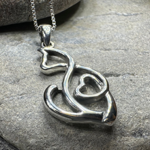 Load image into Gallery viewer, Celtic Cat Love Necklace
