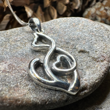 Load image into Gallery viewer, Celtic Cat Love Necklace
