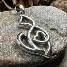 Load image into Gallery viewer, Celtic Cat Love Necklace
