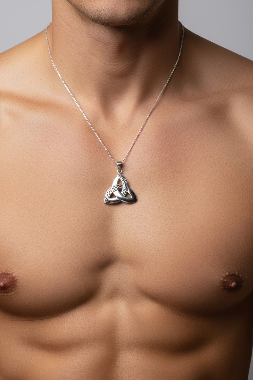 Vafara Triquetra Knot Necklace — view 6