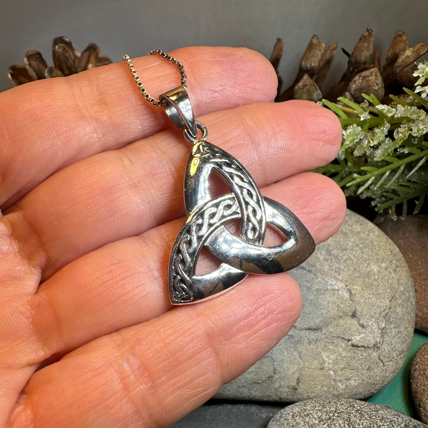 Vafara Triquetra Knot Necklace — view 4