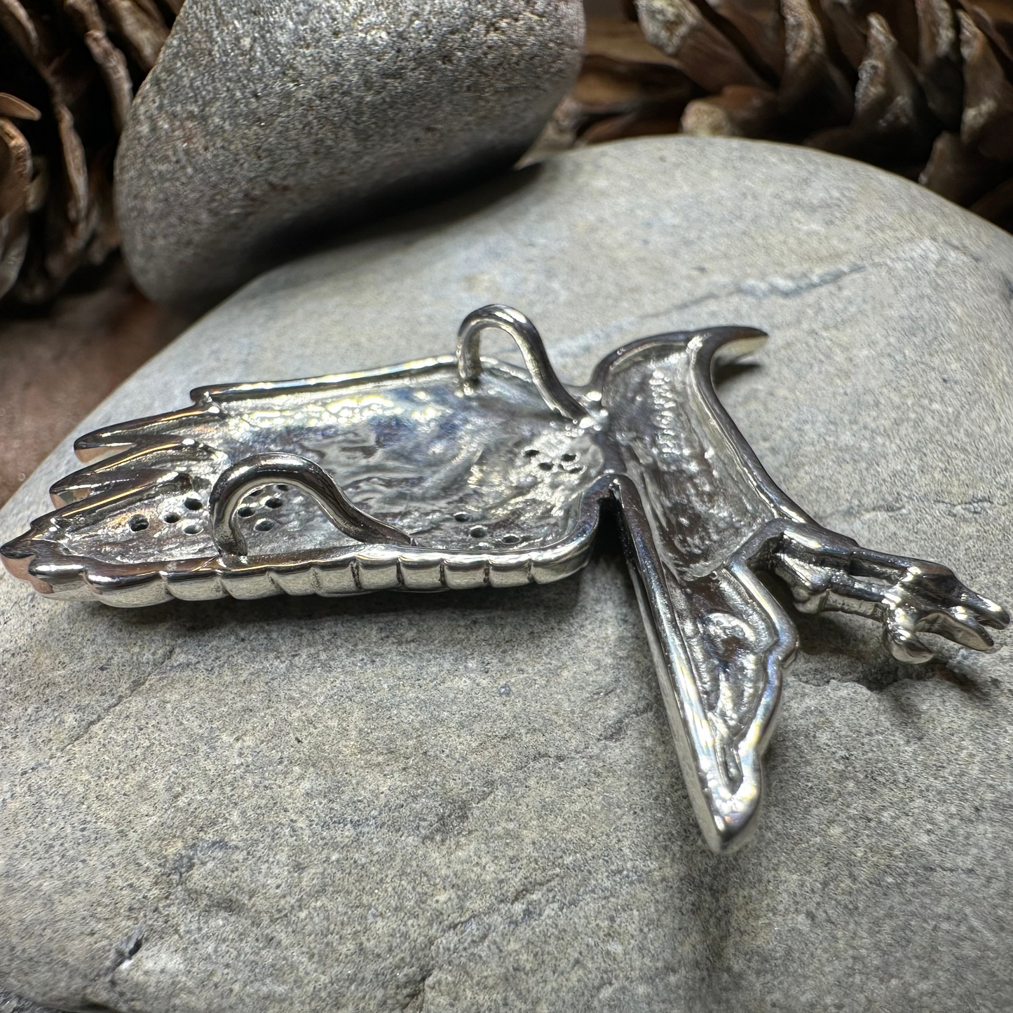 Ashild Raven Celtic Necklace in Sterling Silver — view 7