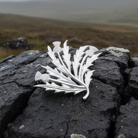 Larysa Scottish Thistle Brooch - Handmade in Scotland
