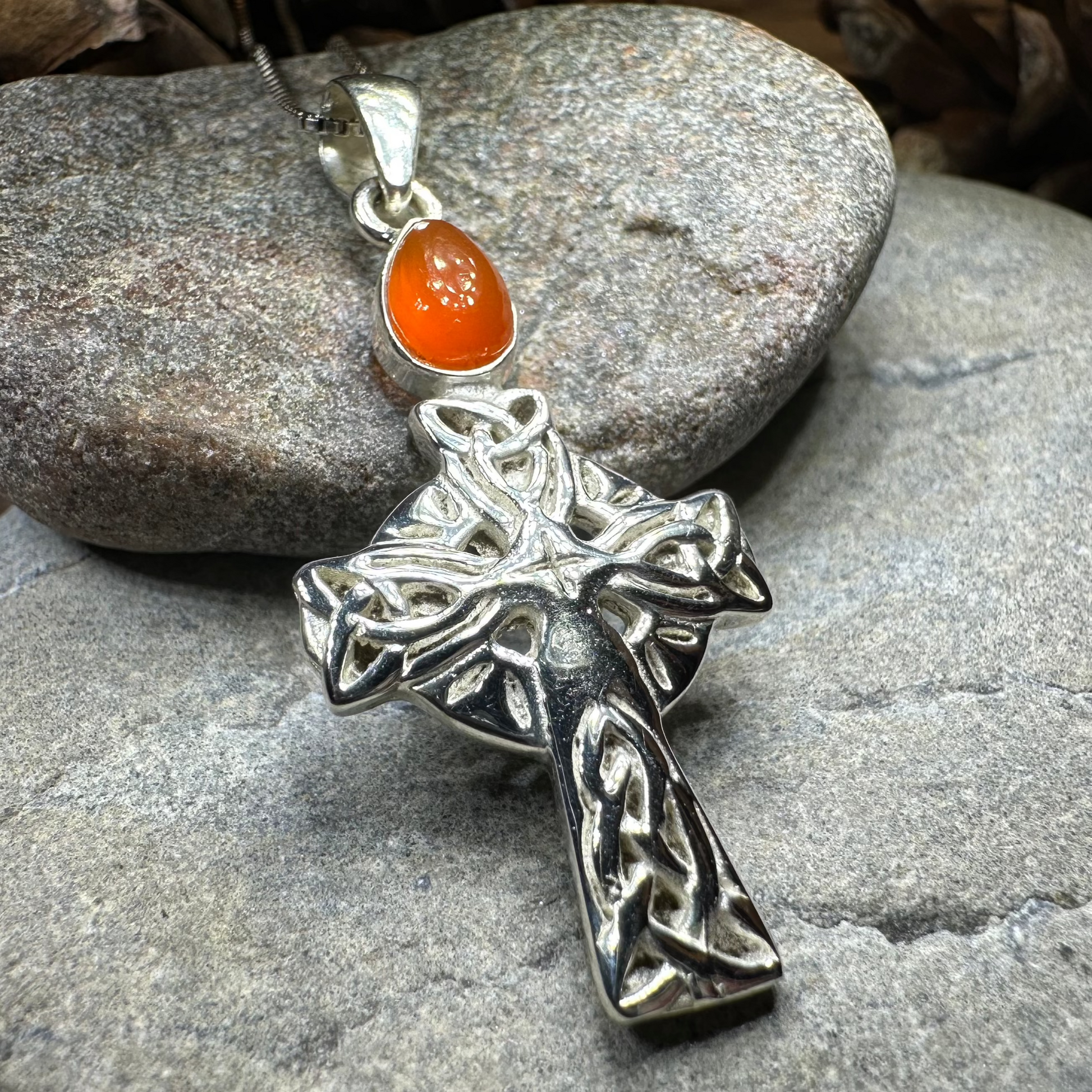 Eternal Light Celtic Cross Necklace — view 9