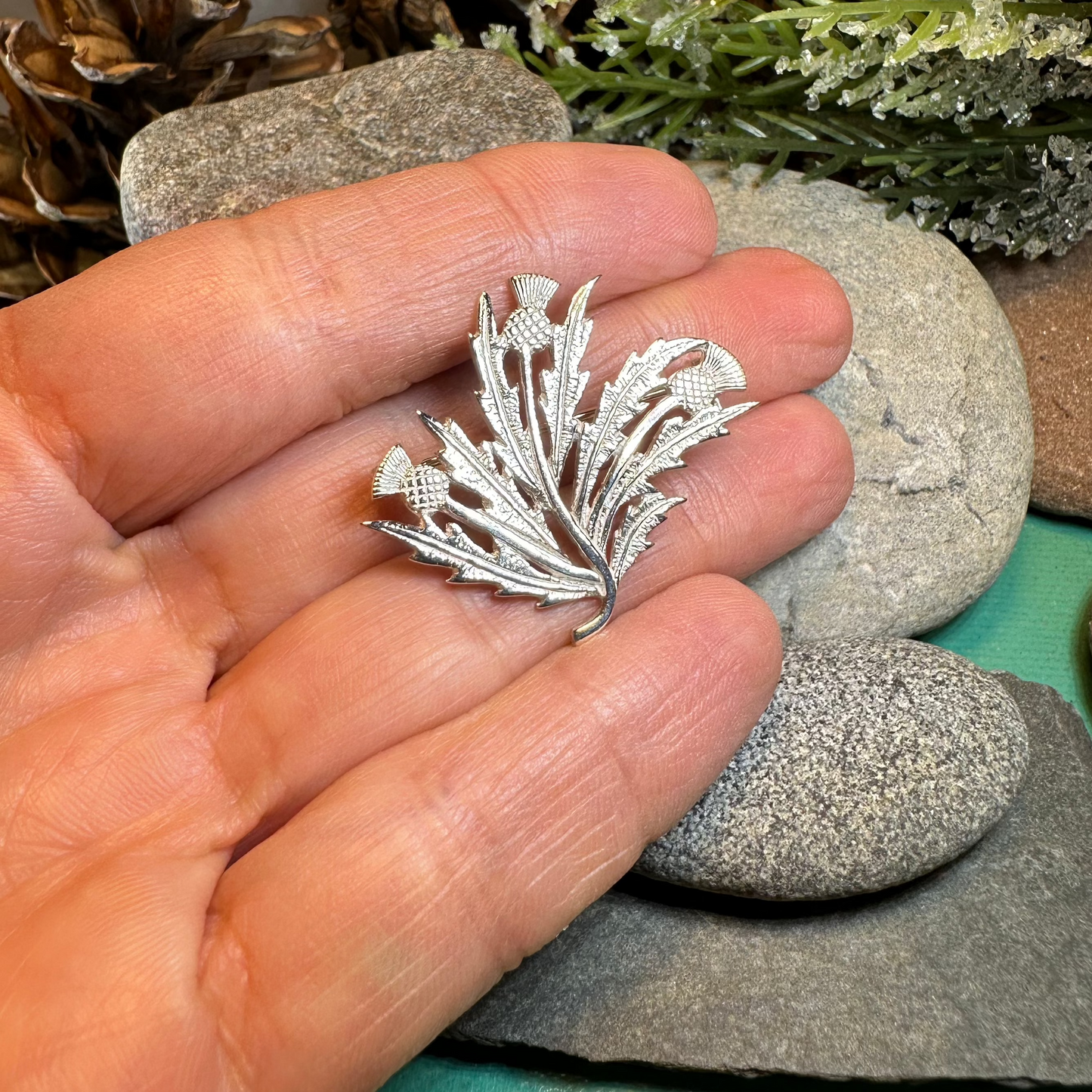 Larysa Scottish Thistle Brooch - Handmade in Scotland