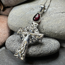 Load image into Gallery viewer, Eternal Light Celtic Cross Necklace
