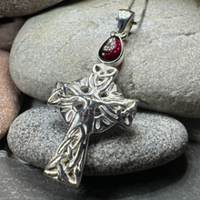 Load image into Gallery viewer, Eternal Light Celtic Cross Necklace
