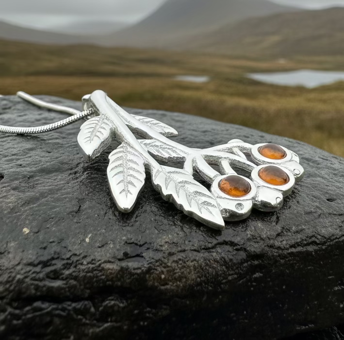 Rowan Tree of Life Necklace - Handmade in Scotland in sterling silver