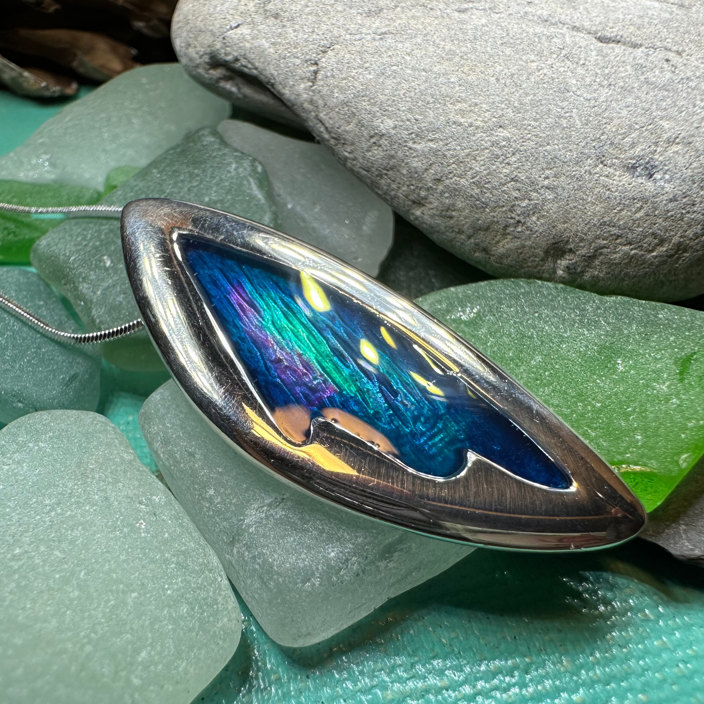 Northern Lights Necklace - Handmade in Scotland