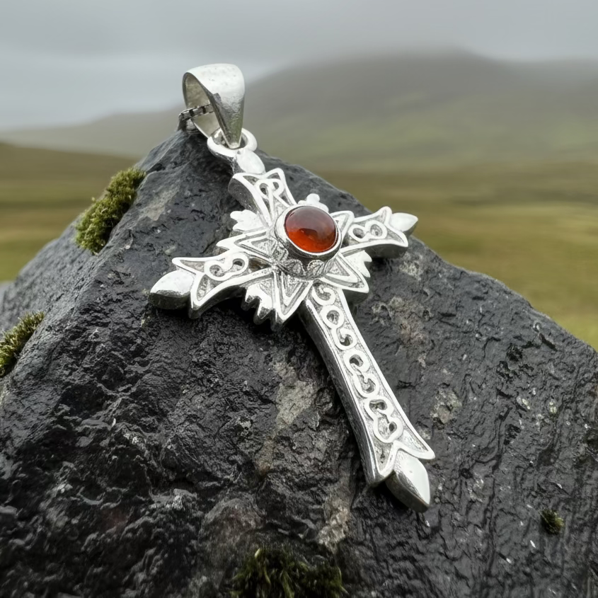 Dedication Celtic Cross Necklace in sterling silver