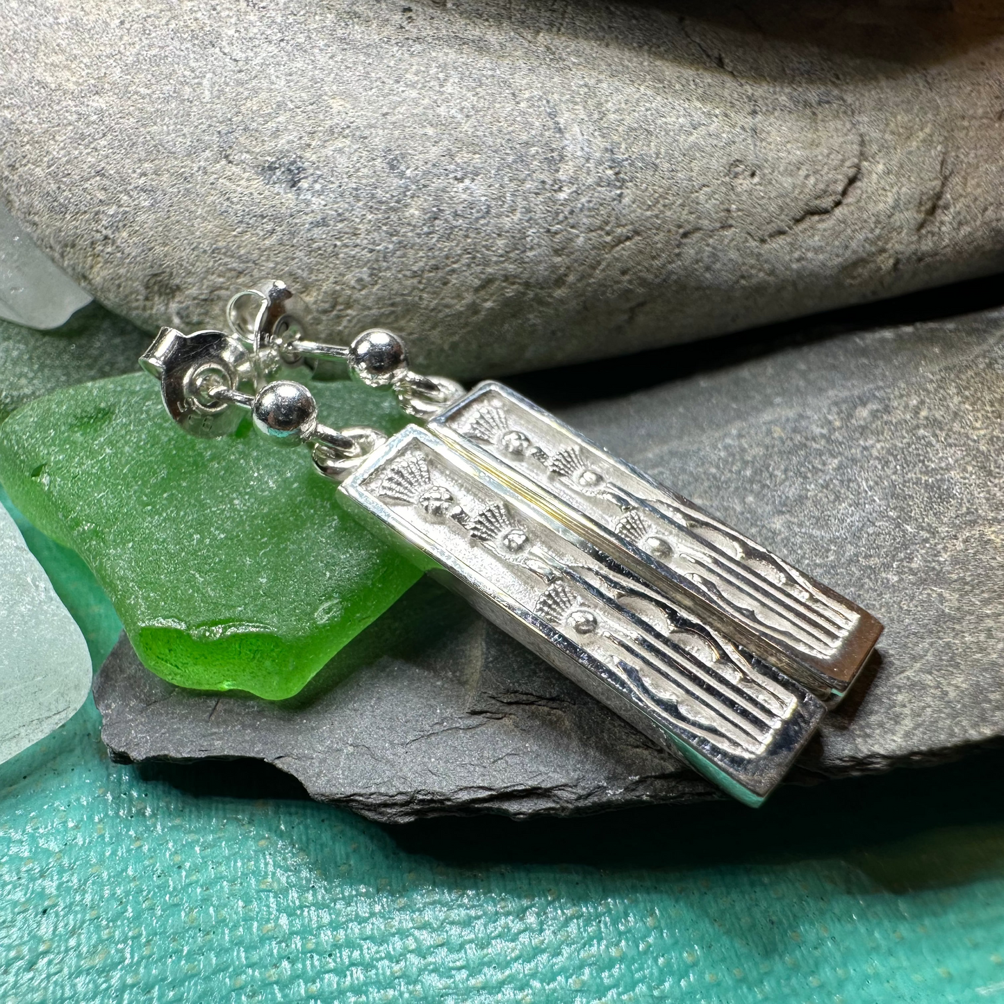 Ella Triple Scottish Thistle Earrings - Handmade in Scotland — view 11