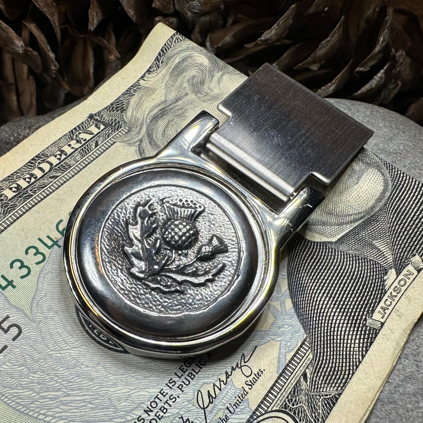 Scottish Thistle Money Clip