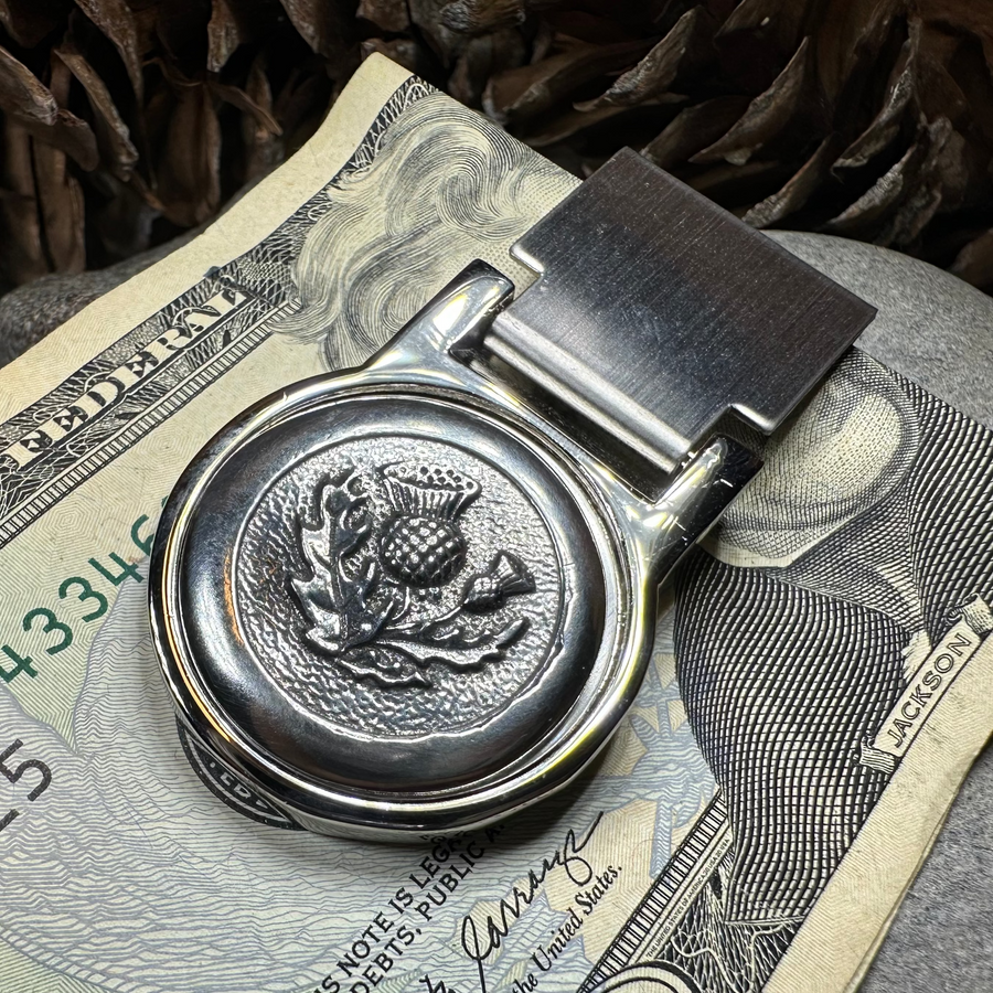 Scottish Thistle Money Clip