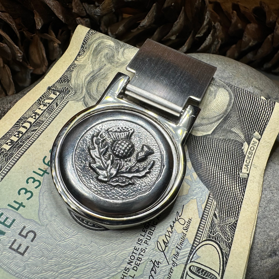 Scottish Thistle Money Clip