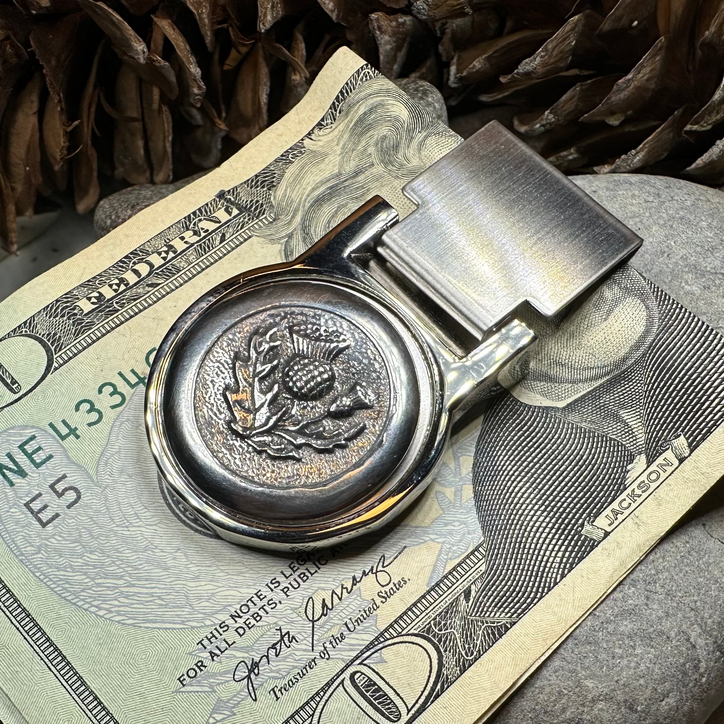 Scottish Thistle Money Clip