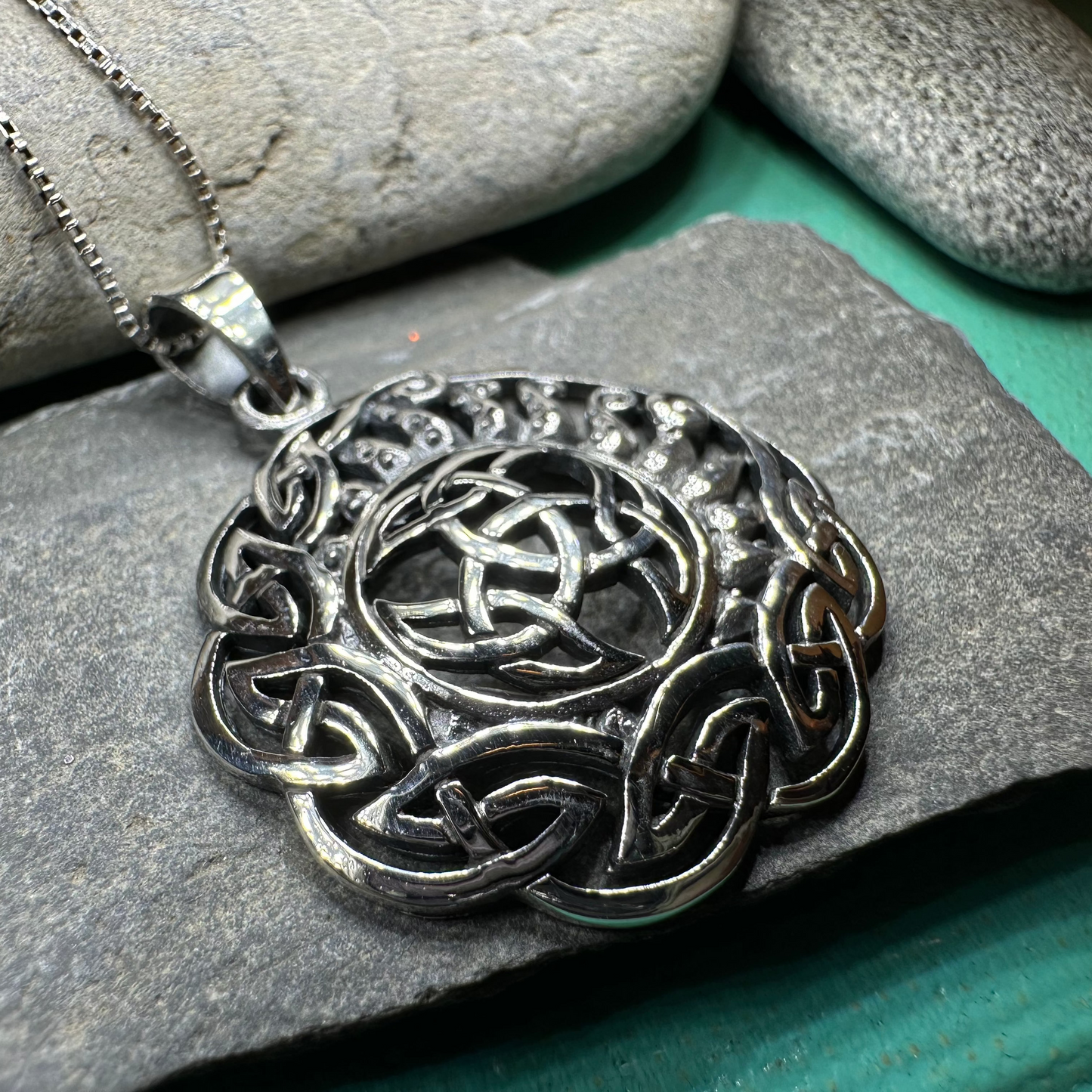 Sun Knot Necklace in sterling silver