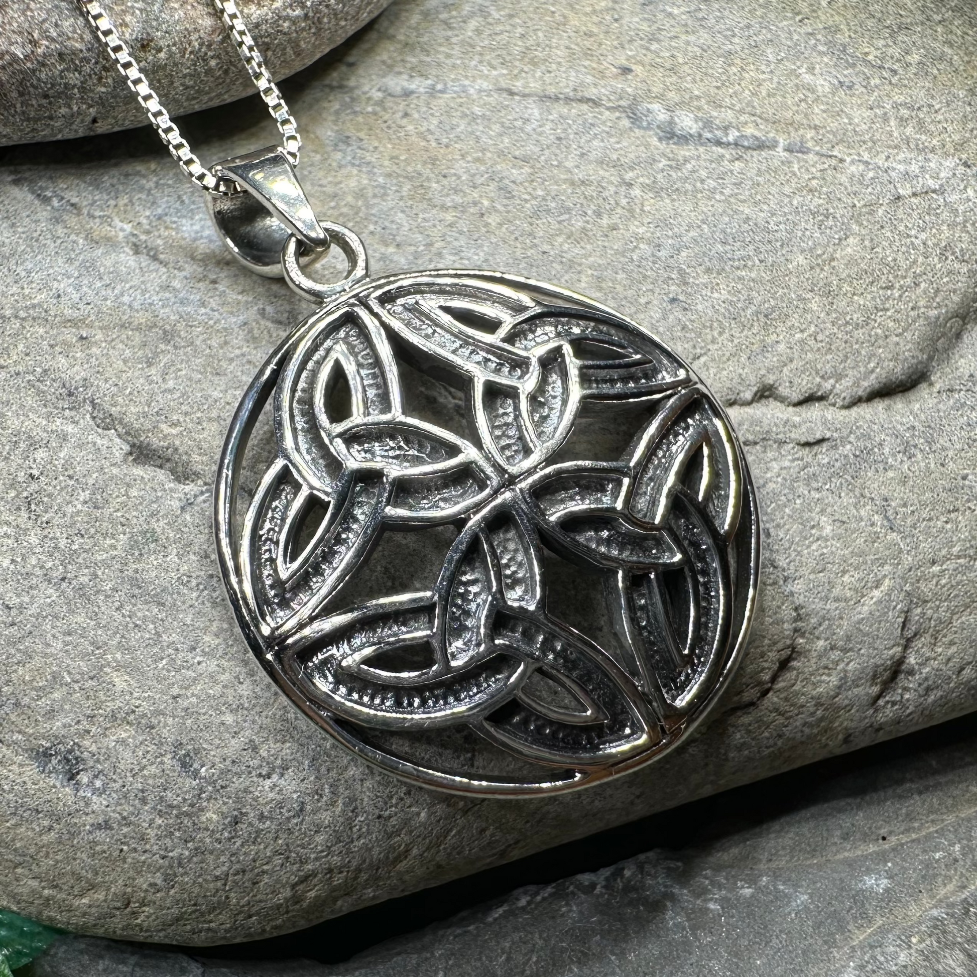 Power of Four Trinity Knot Necklace — view 6