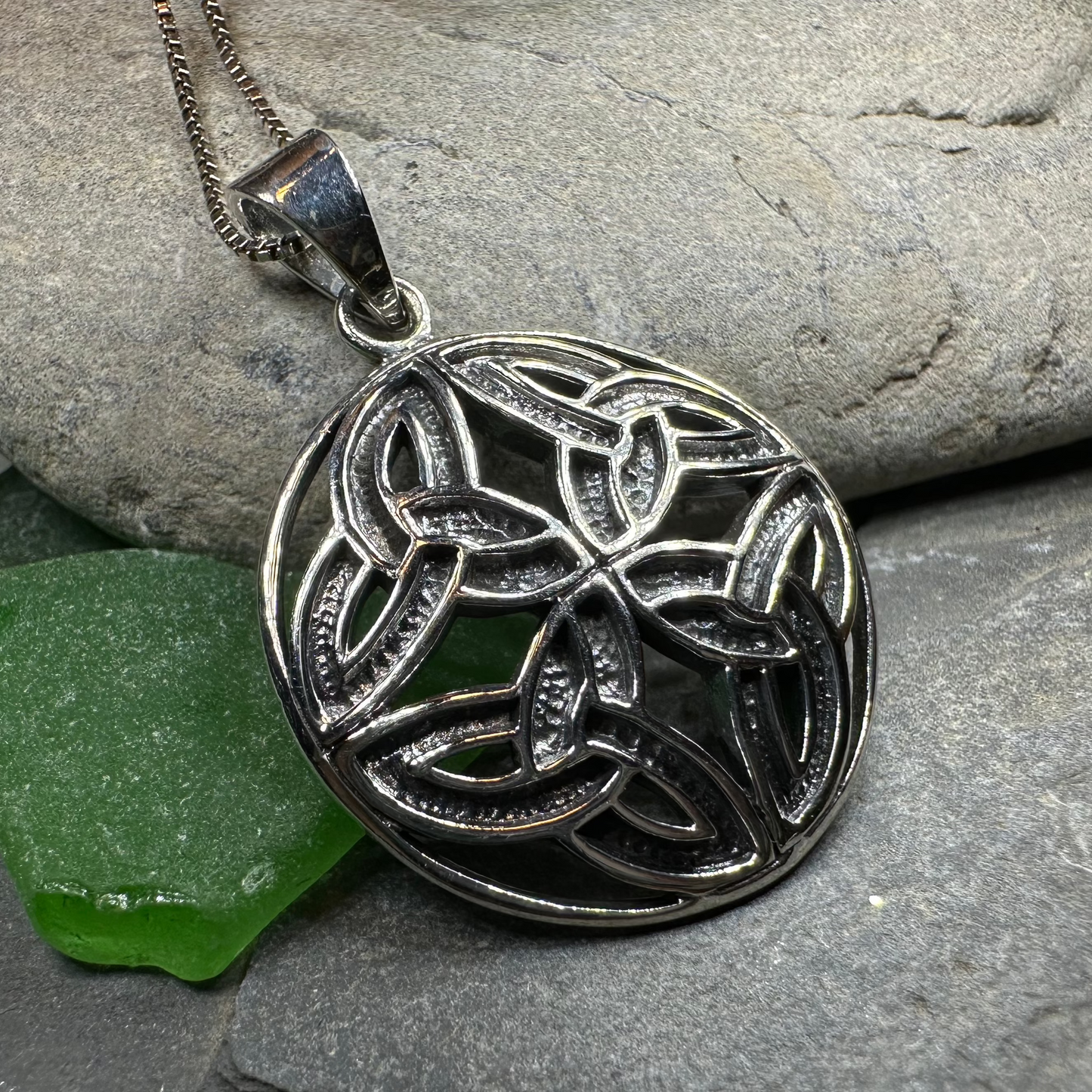 Power of Four Trinity Knot Necklace — view 4