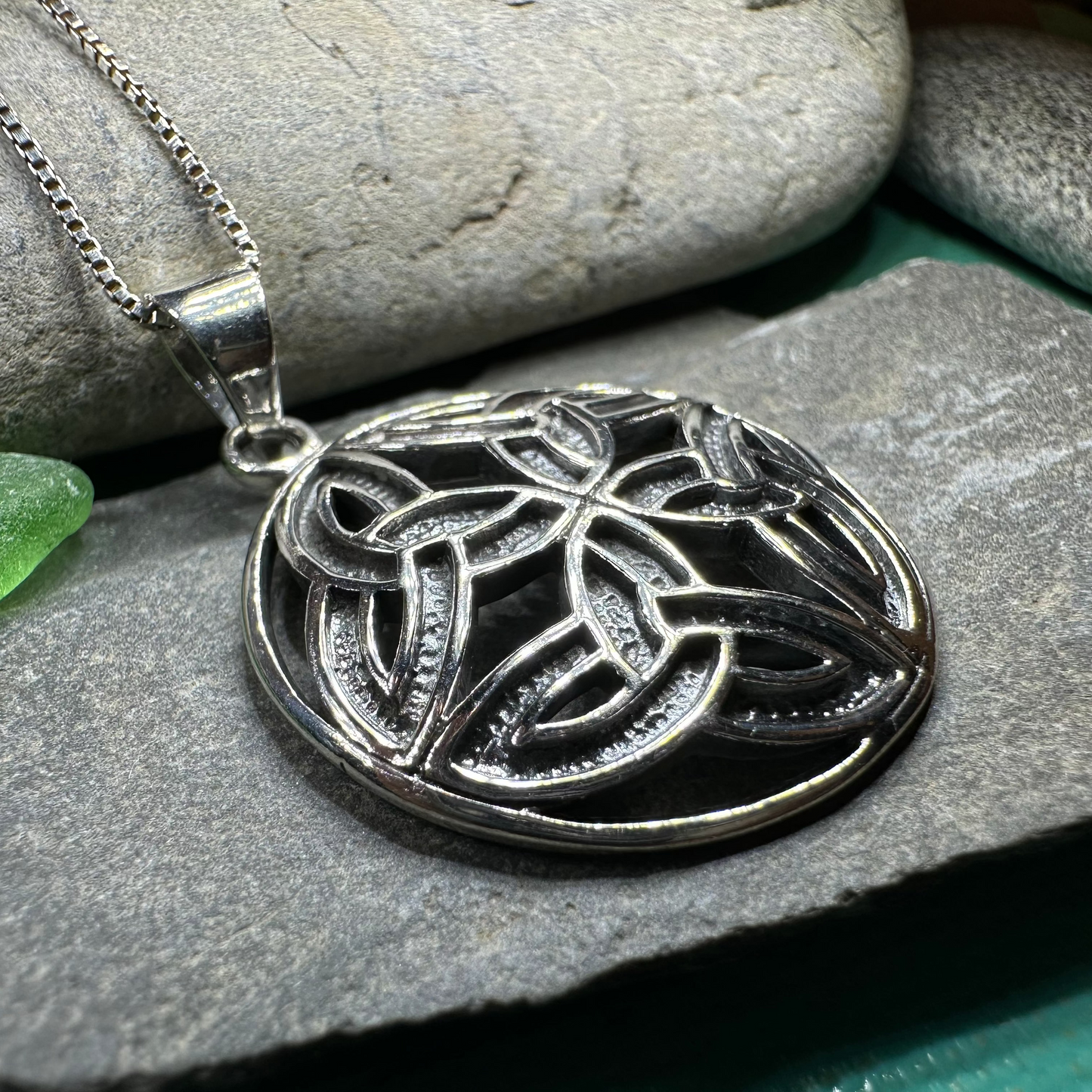 Power of Four Trinity Knot Necklace — view 3