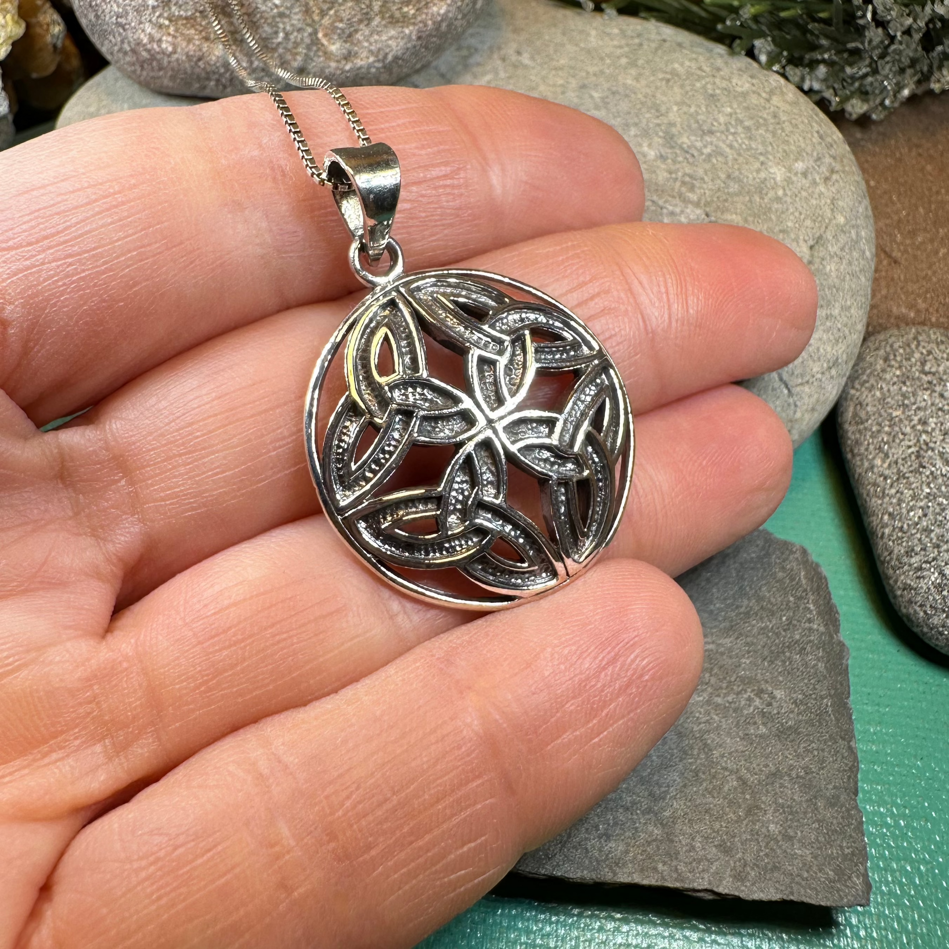 Power of Four Trinity Knot Necklace — view 5