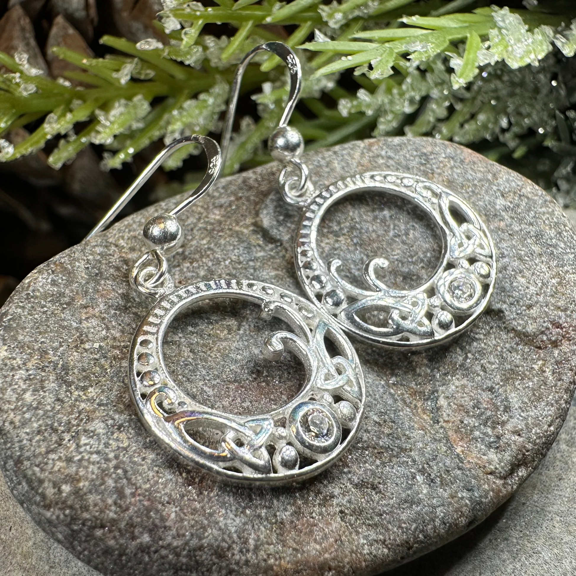 Zia Trinity Knot Earrings in sterling silver
