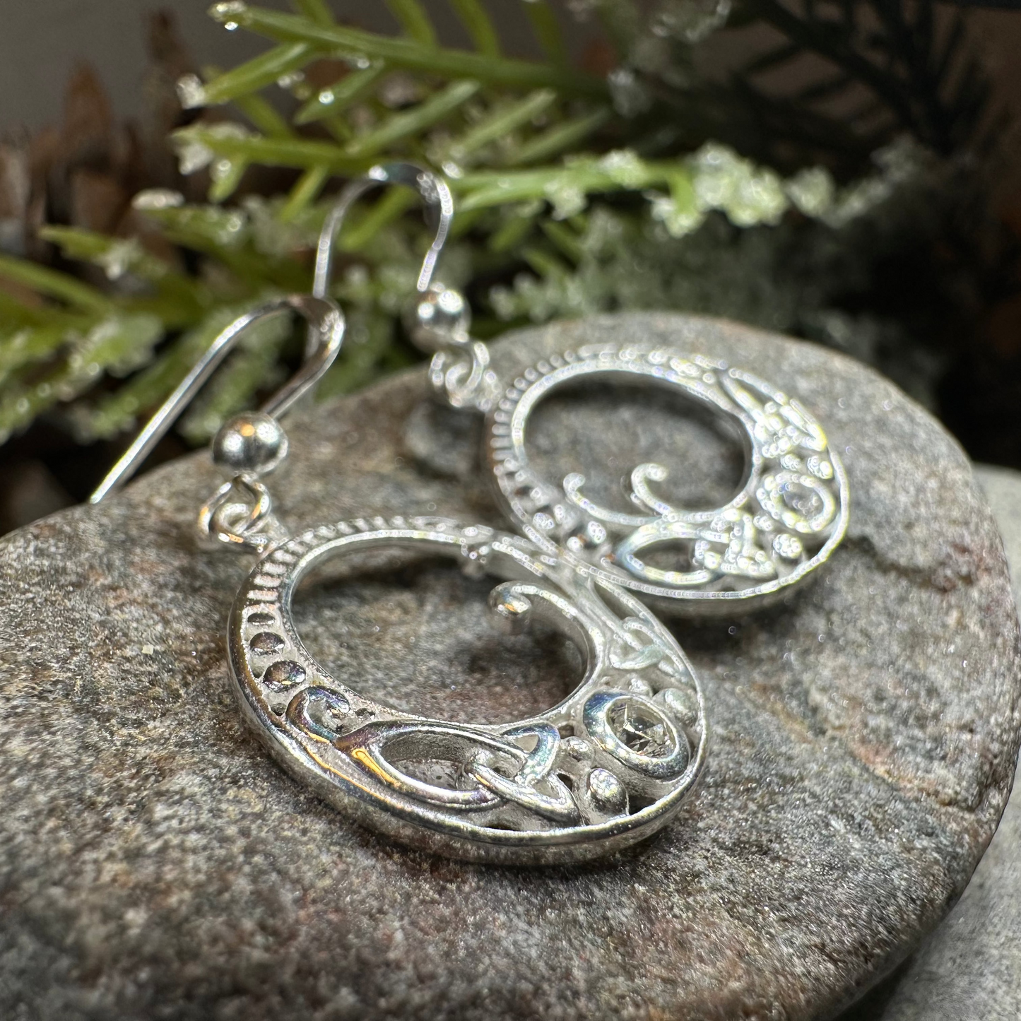 Zia Trinity Knot Earrings — view 6