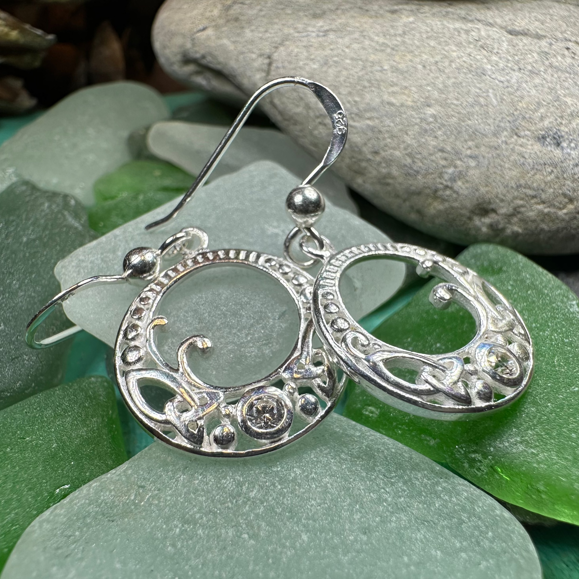 Zia Trinity Knot Earrings — view 7