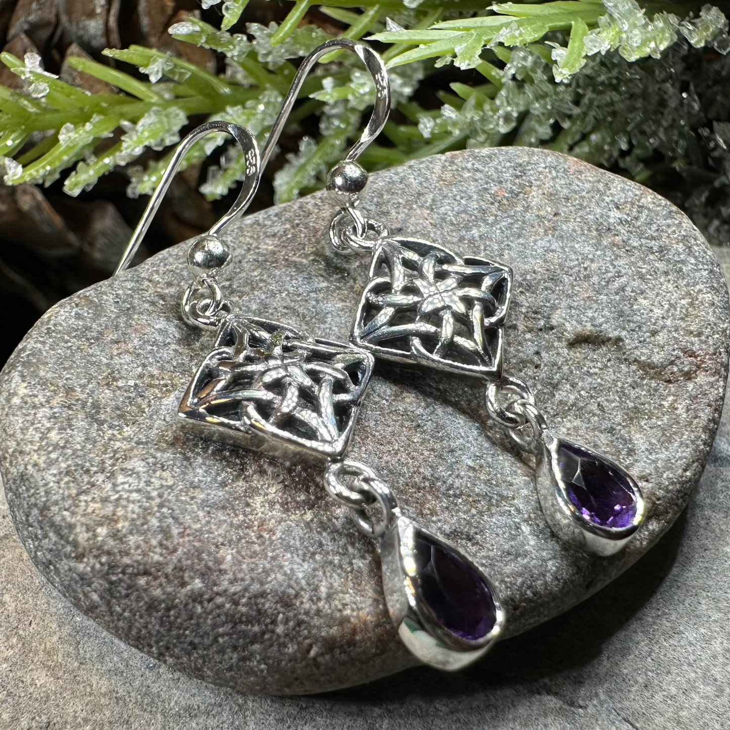 Marinda Celtic Knot Earrings in sterling silver