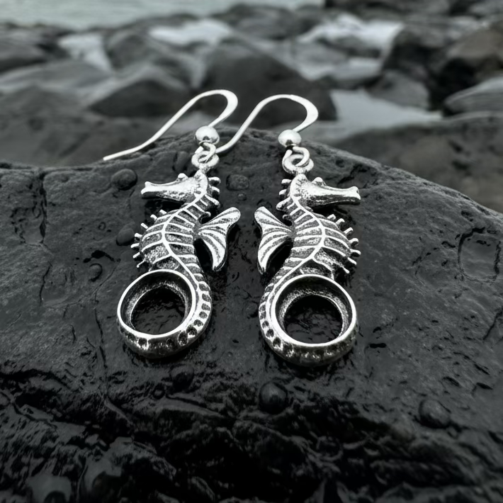 Seaforth Seahorse Earrings in Sterling Silver