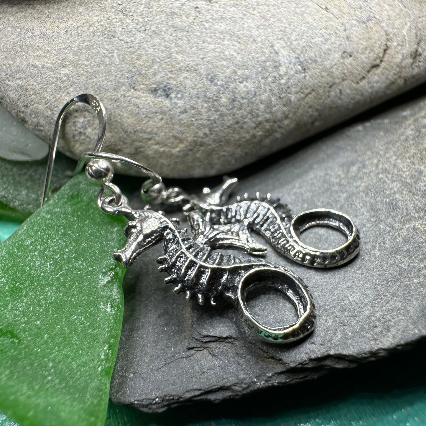 Seaforth Seahorse Earrings in Sterling Silver