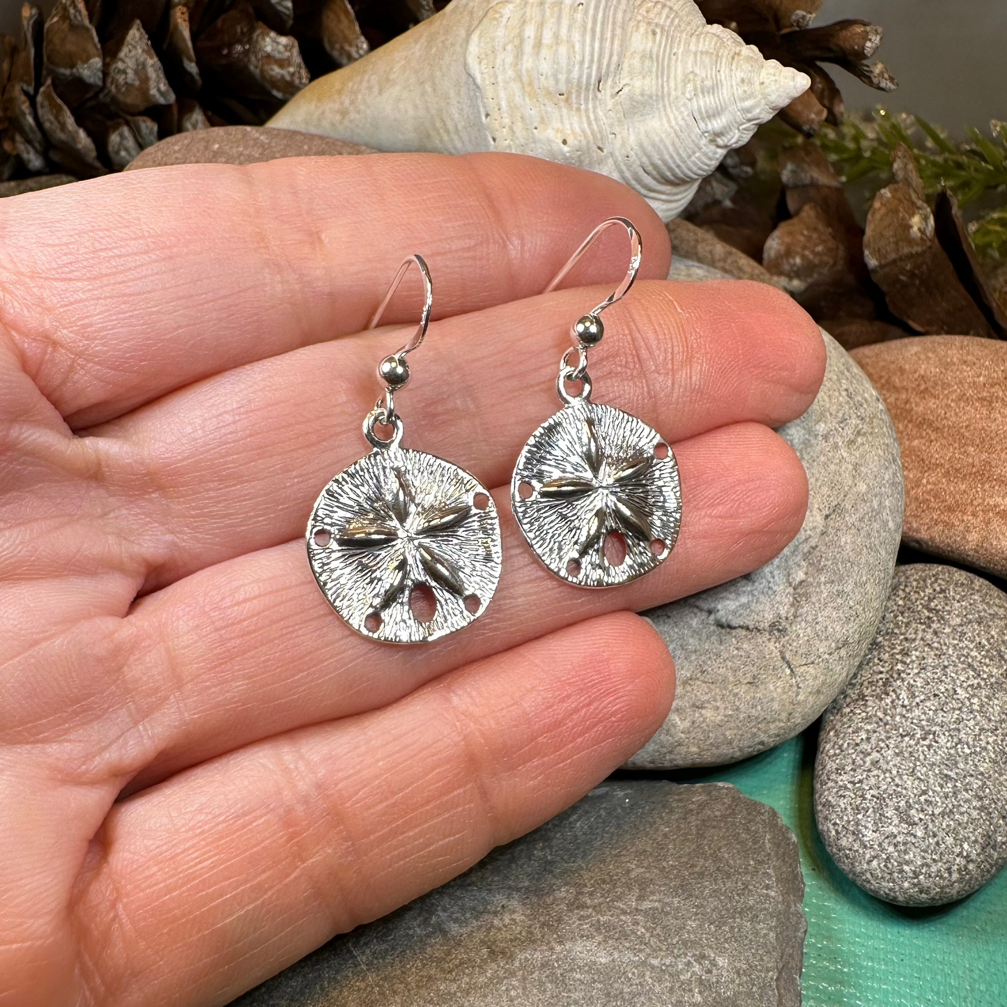 Seabrook Realistic Sand Dollar Earrings — view 5