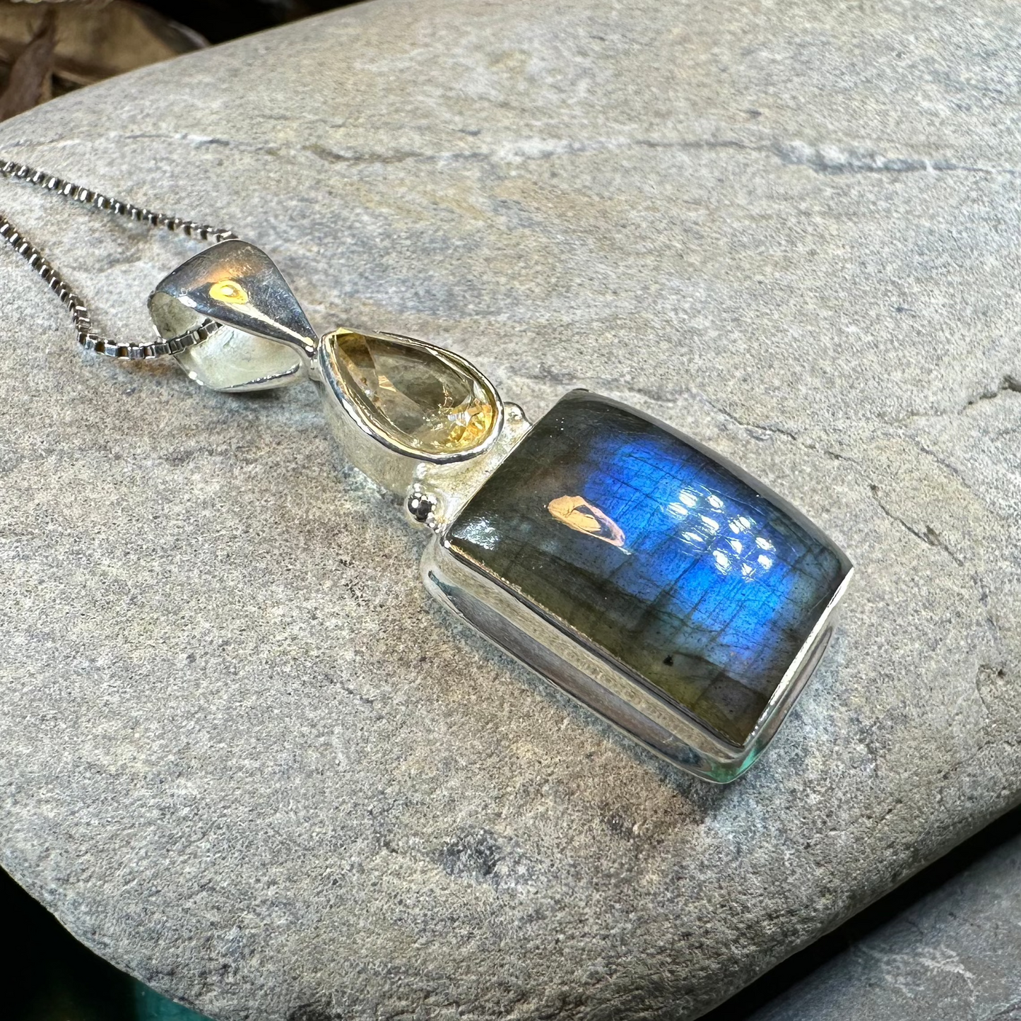 Briony Labradorite Necklace in Sterling Silver