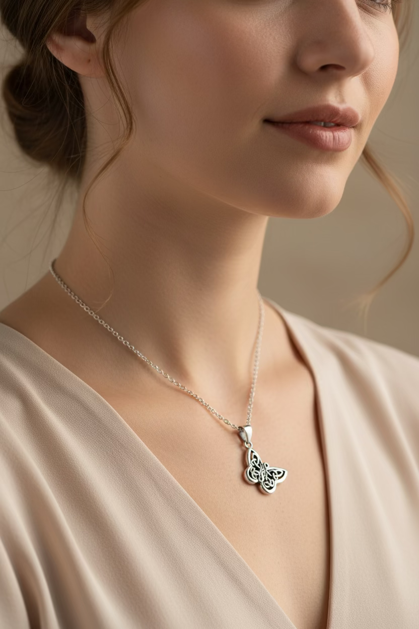 Petite Celtic Butterfly Necklace
