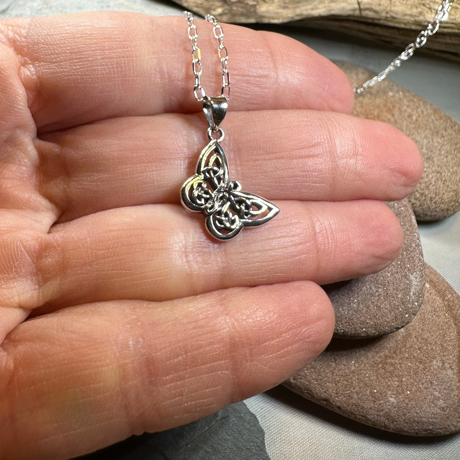 Petite Celtic Butterfly Necklace