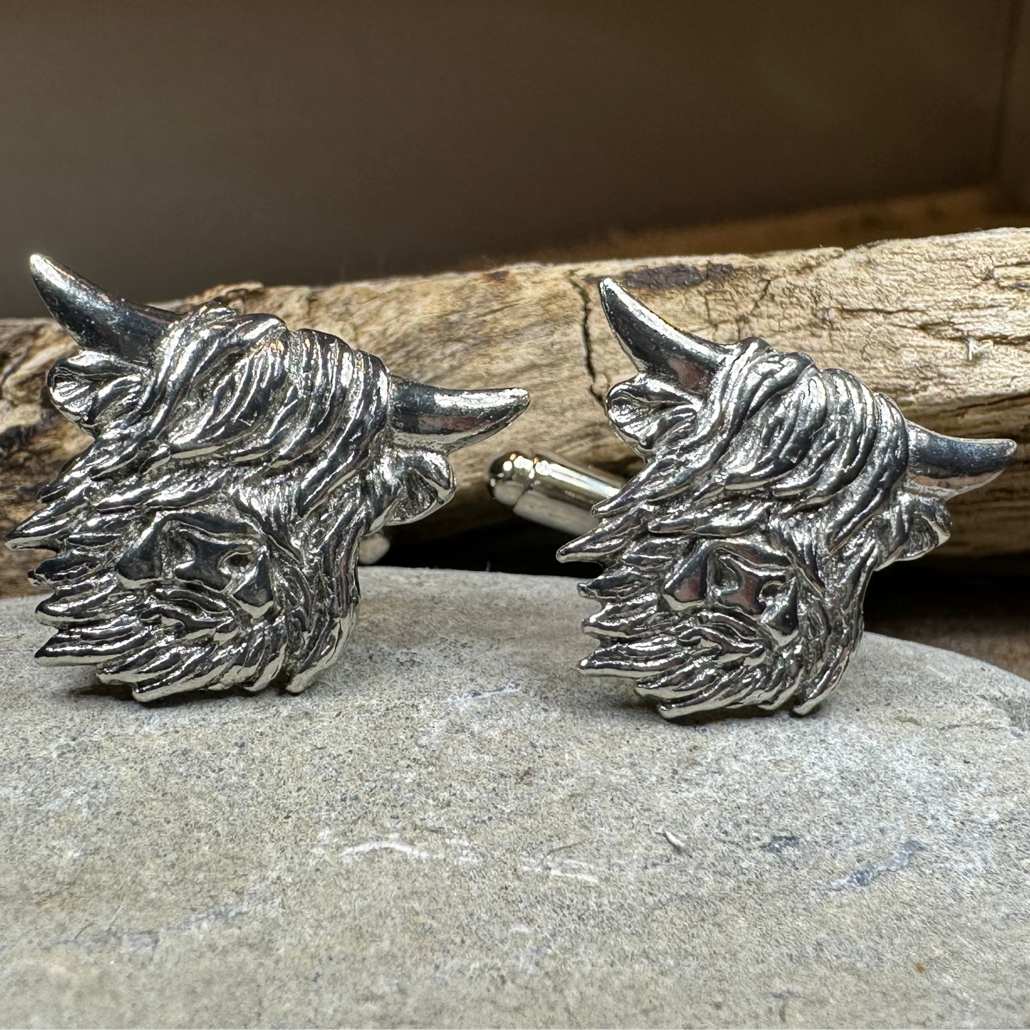 Scottish Highland Cow Cufflinks - Handmade in Scotland