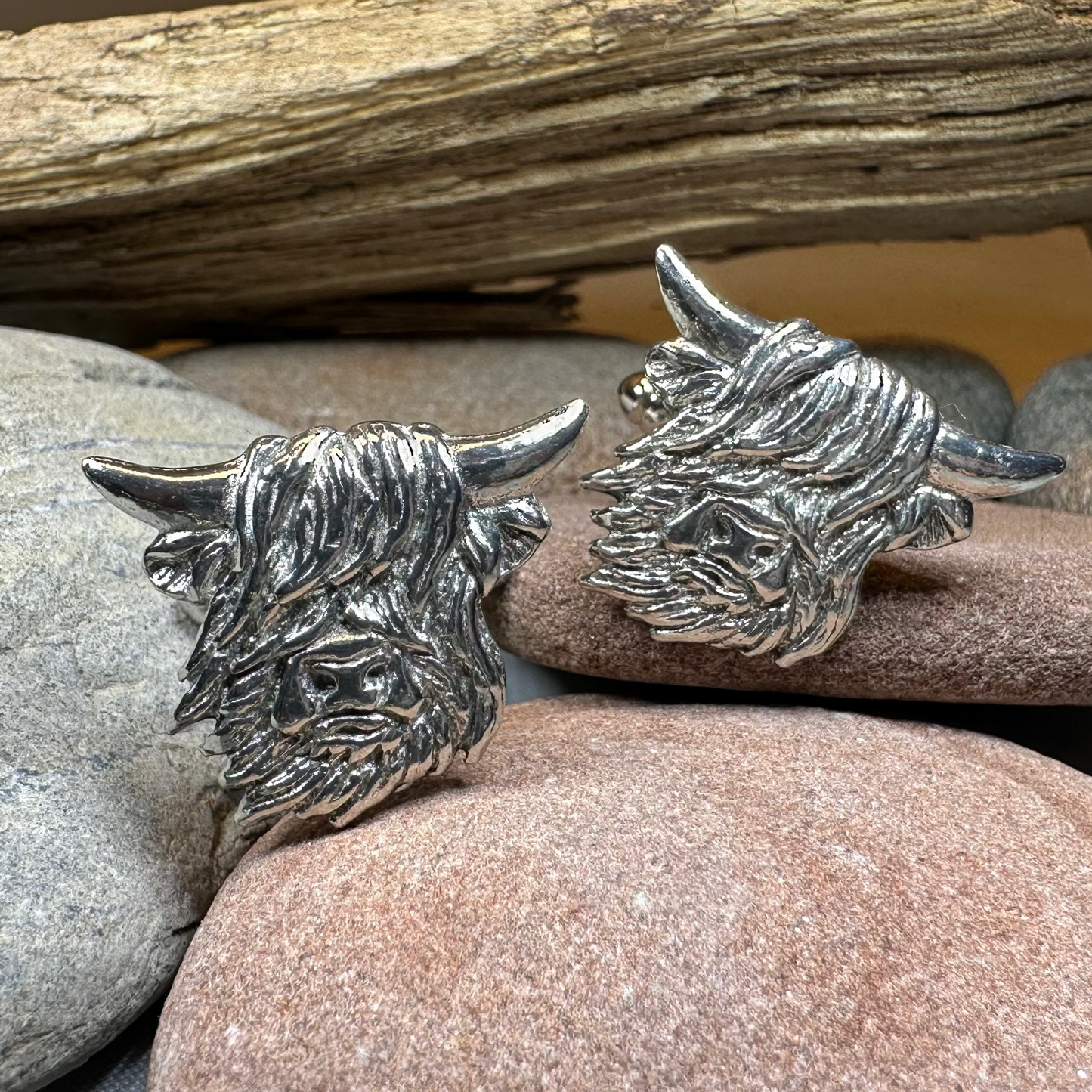 Scottish Highland Cow Cufflinks - Handmade in Scotland