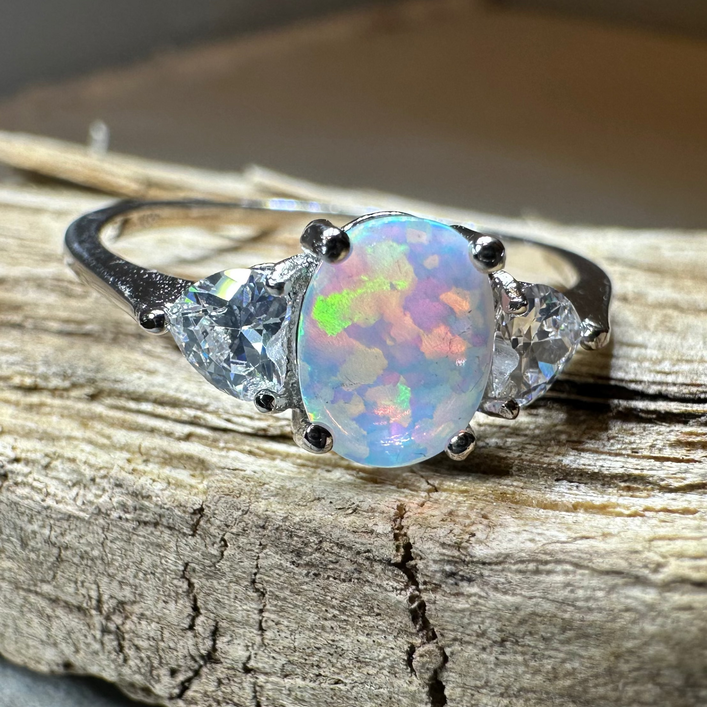 Enya Opal Celtic Ring — view 3