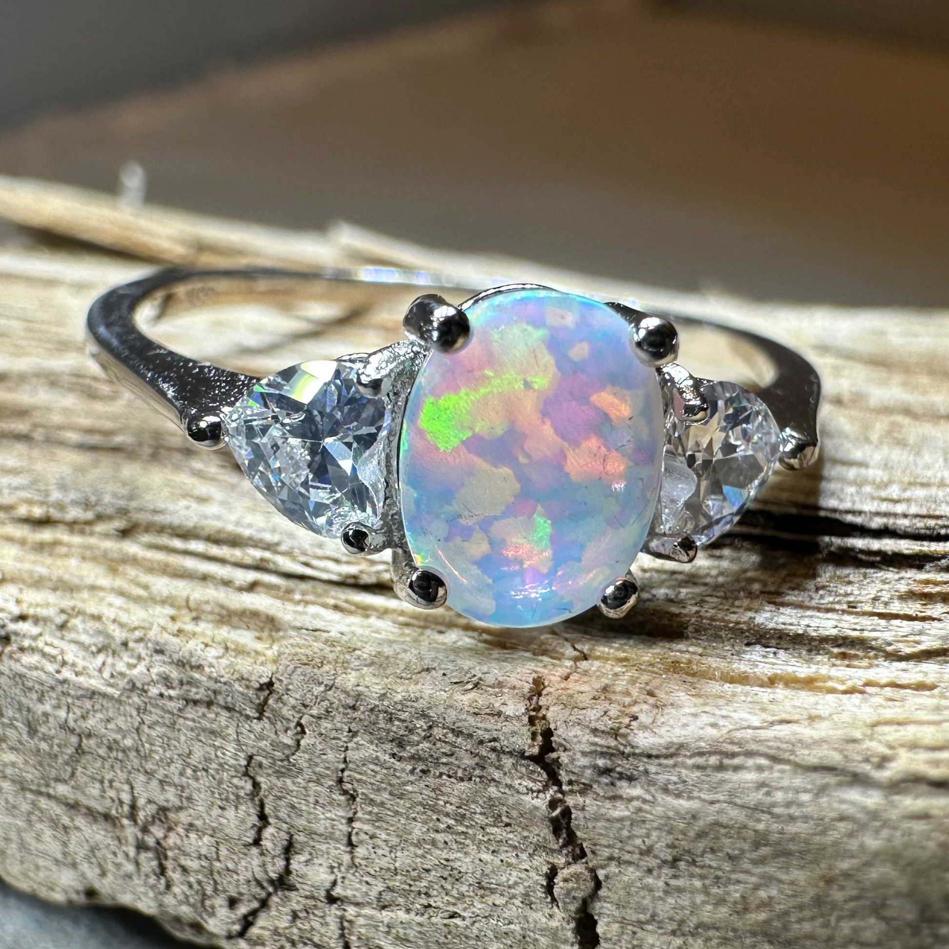 Enya Opal Celtic Ring — view 3