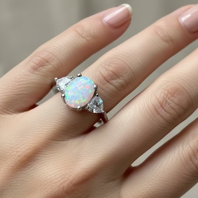 Enya Opal Celtic Ring — view 7