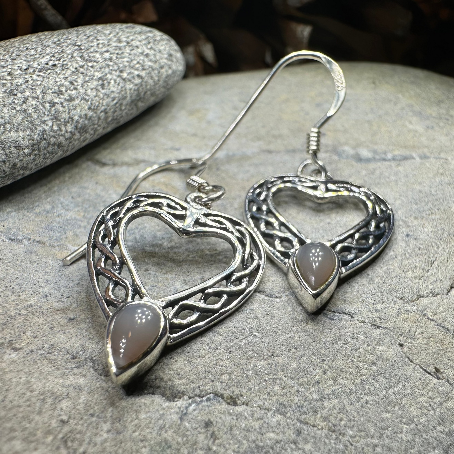 Scottish Celtic Heart Earrings