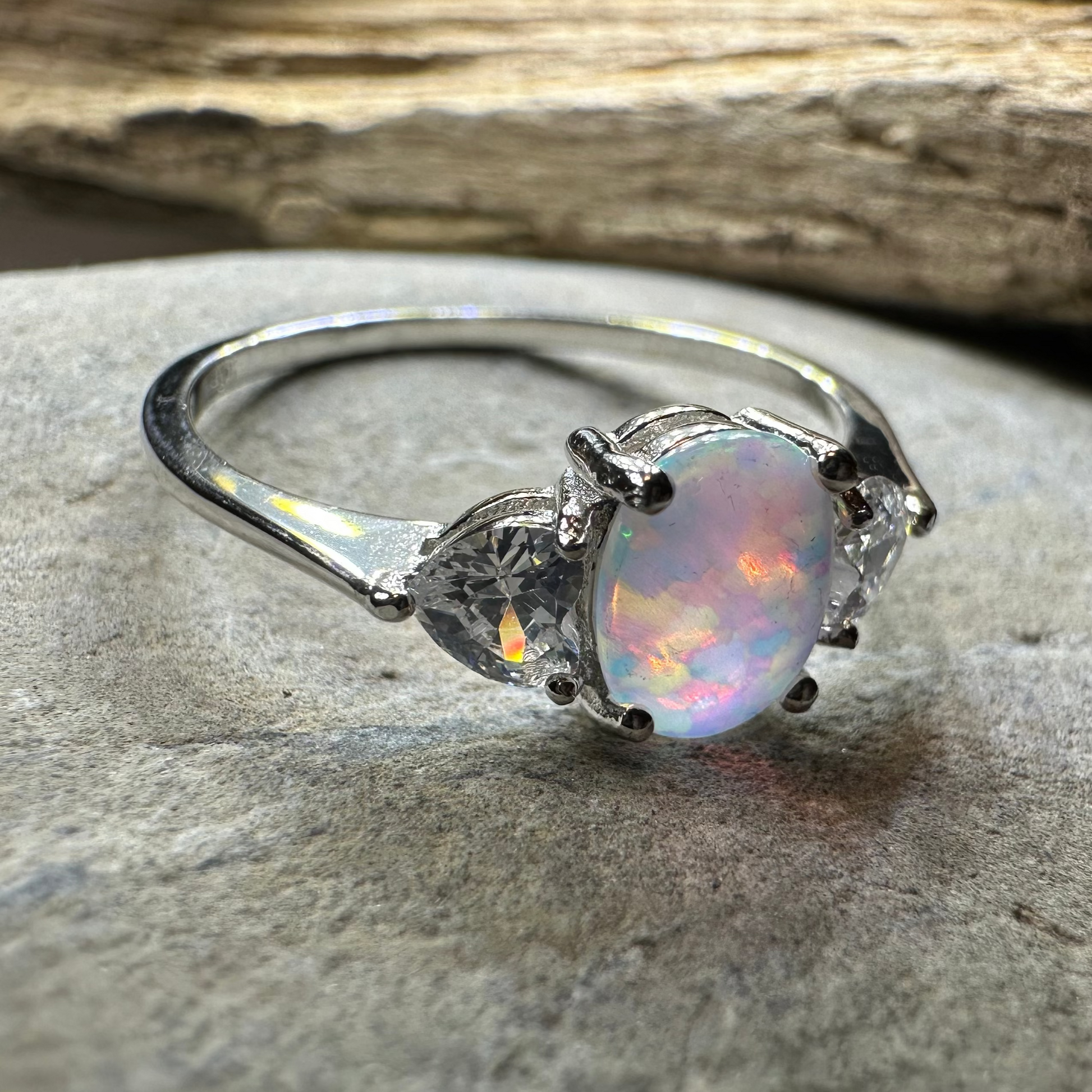 Enya Opal Celtic Ring — view 6