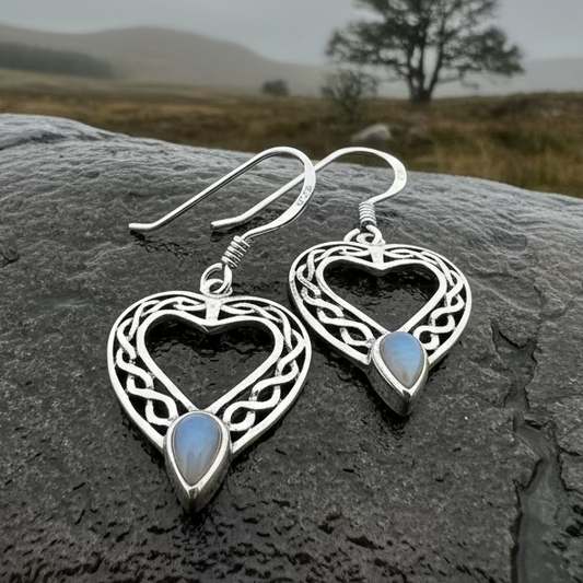 Scottish Celtic Heart Earrings
