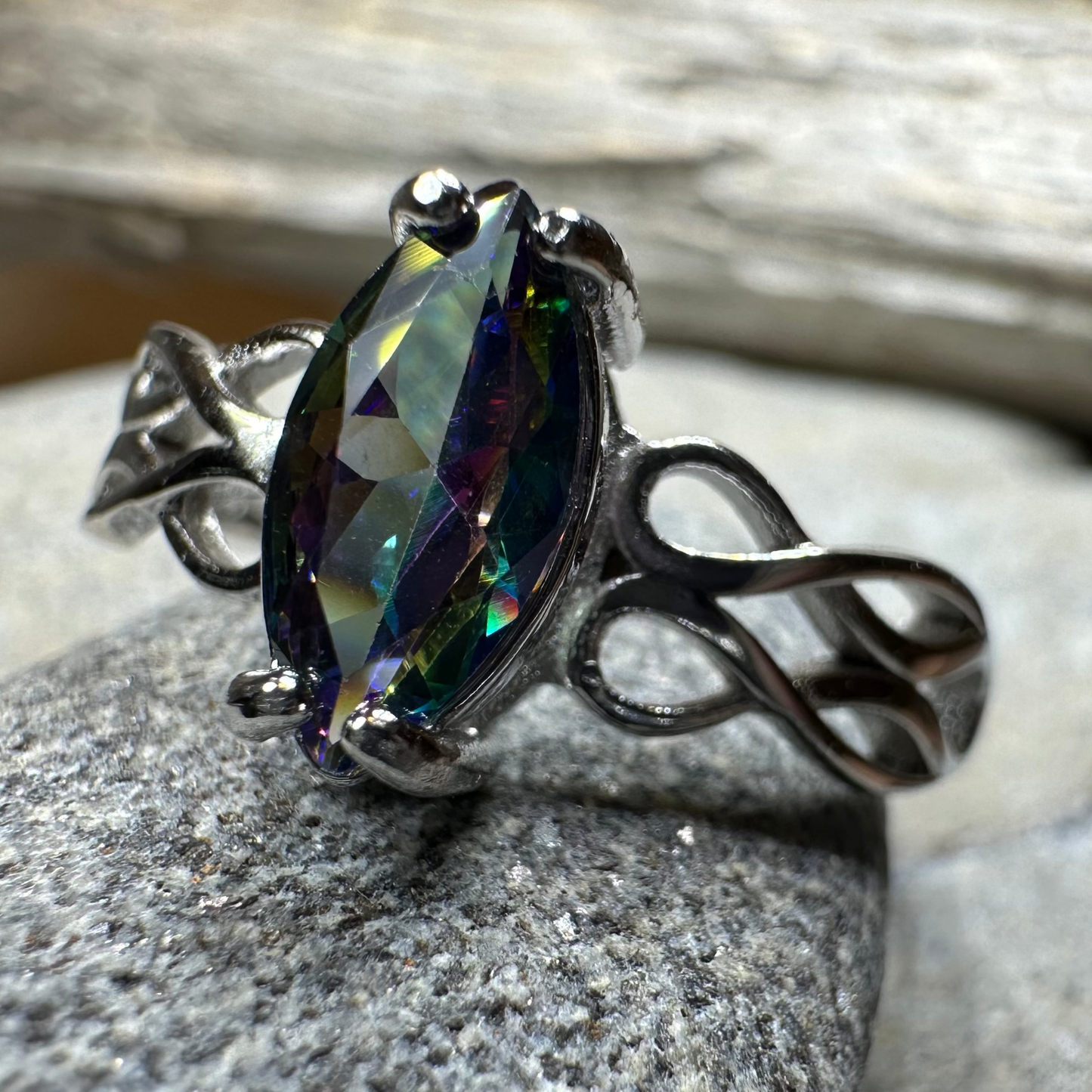 Eloise Celtic Mystic Topaz Ring