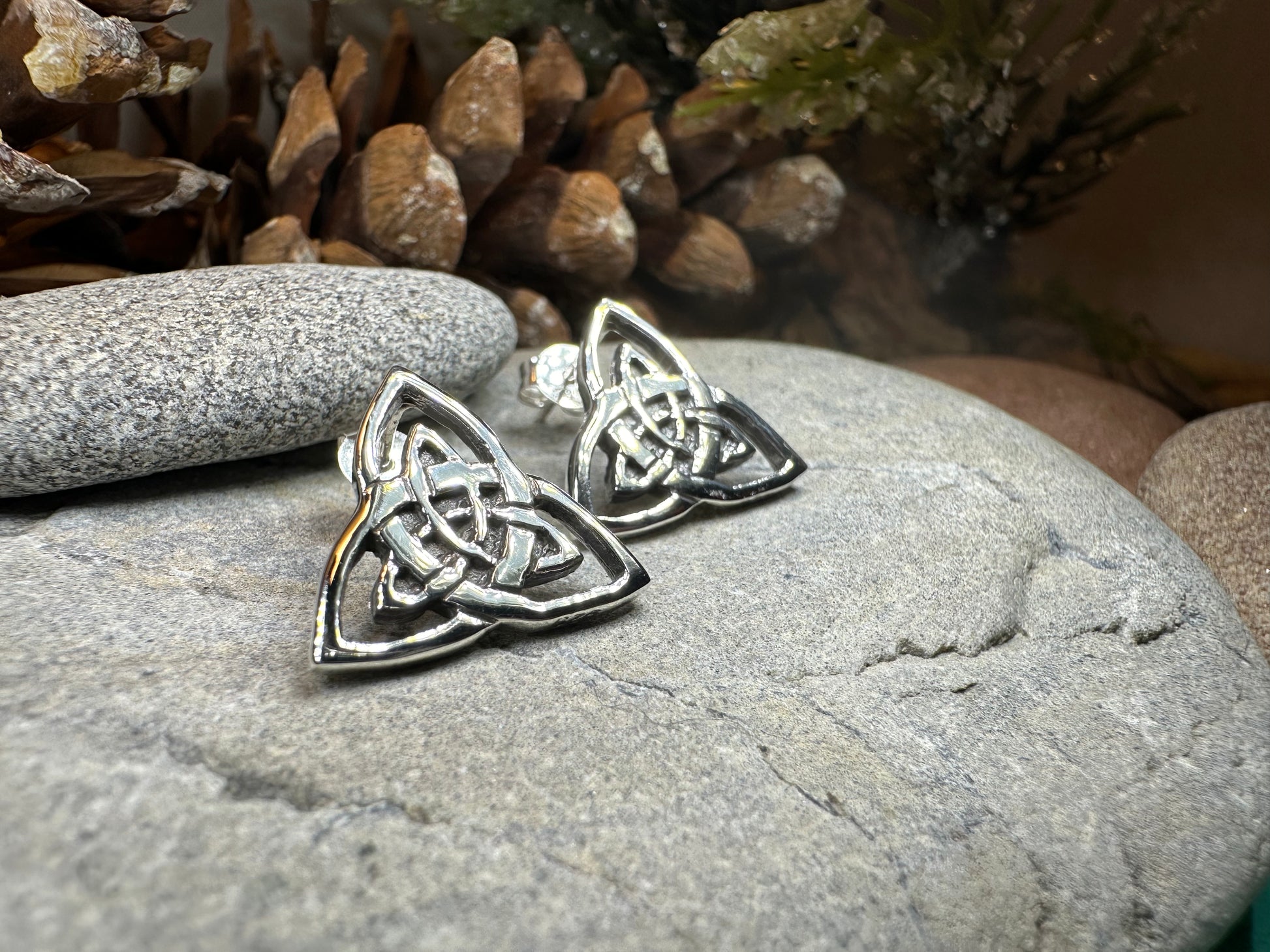 Linden Trinity Knot Post Earrings — view 4