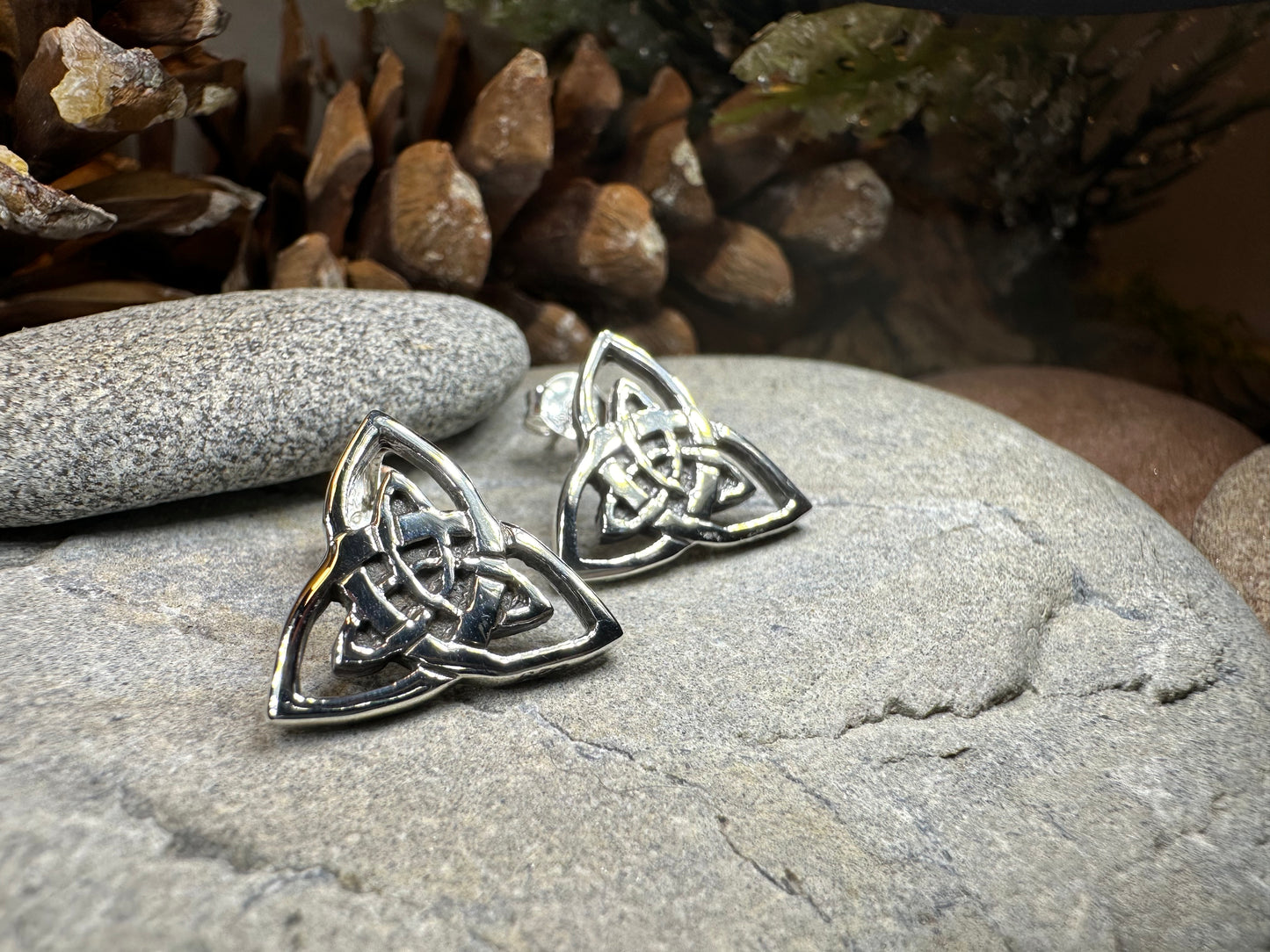 Linden Trinity Knot Post Earrings — view 3