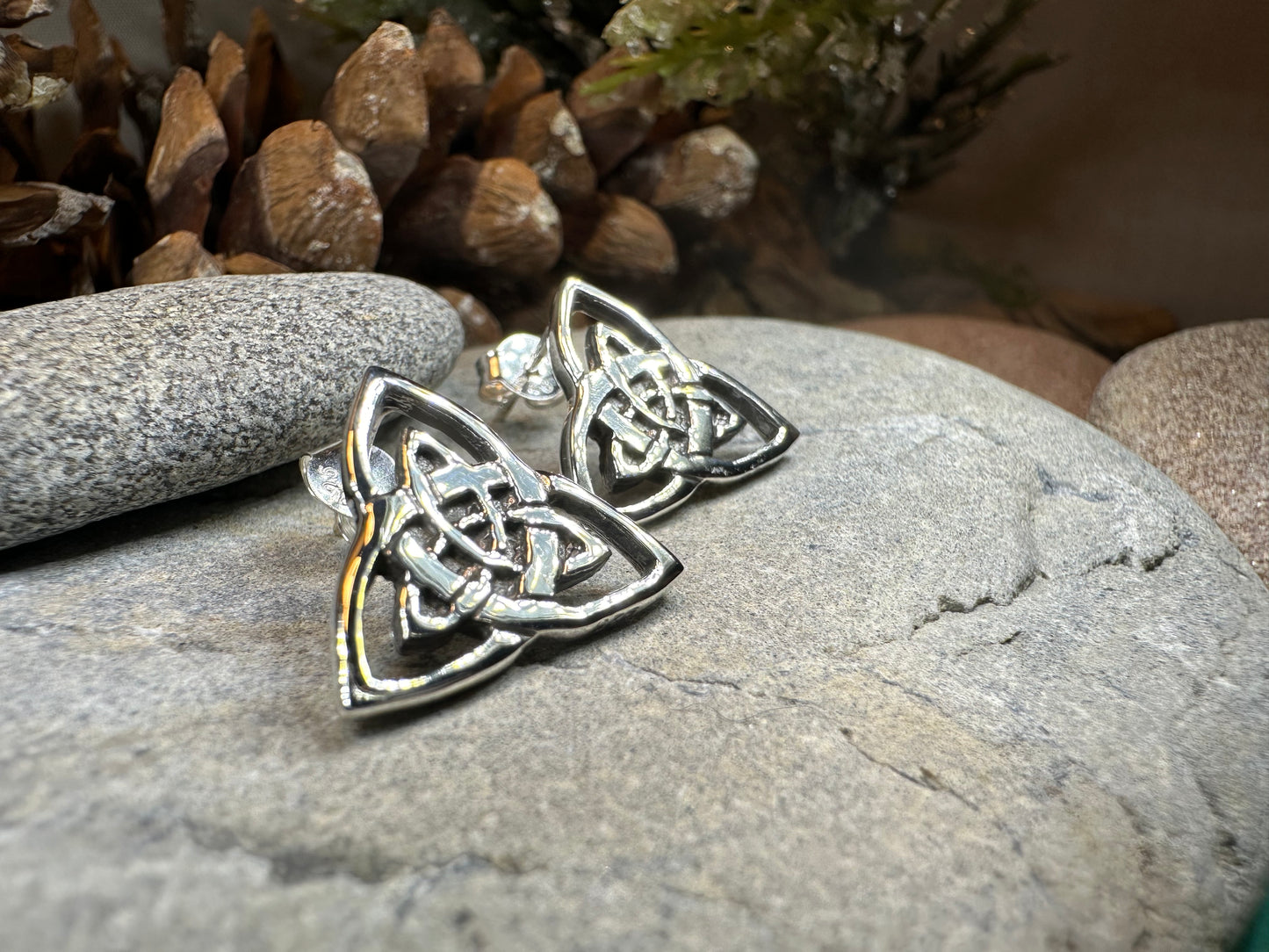 Linden Trinity Knot Post Earrings — view 2