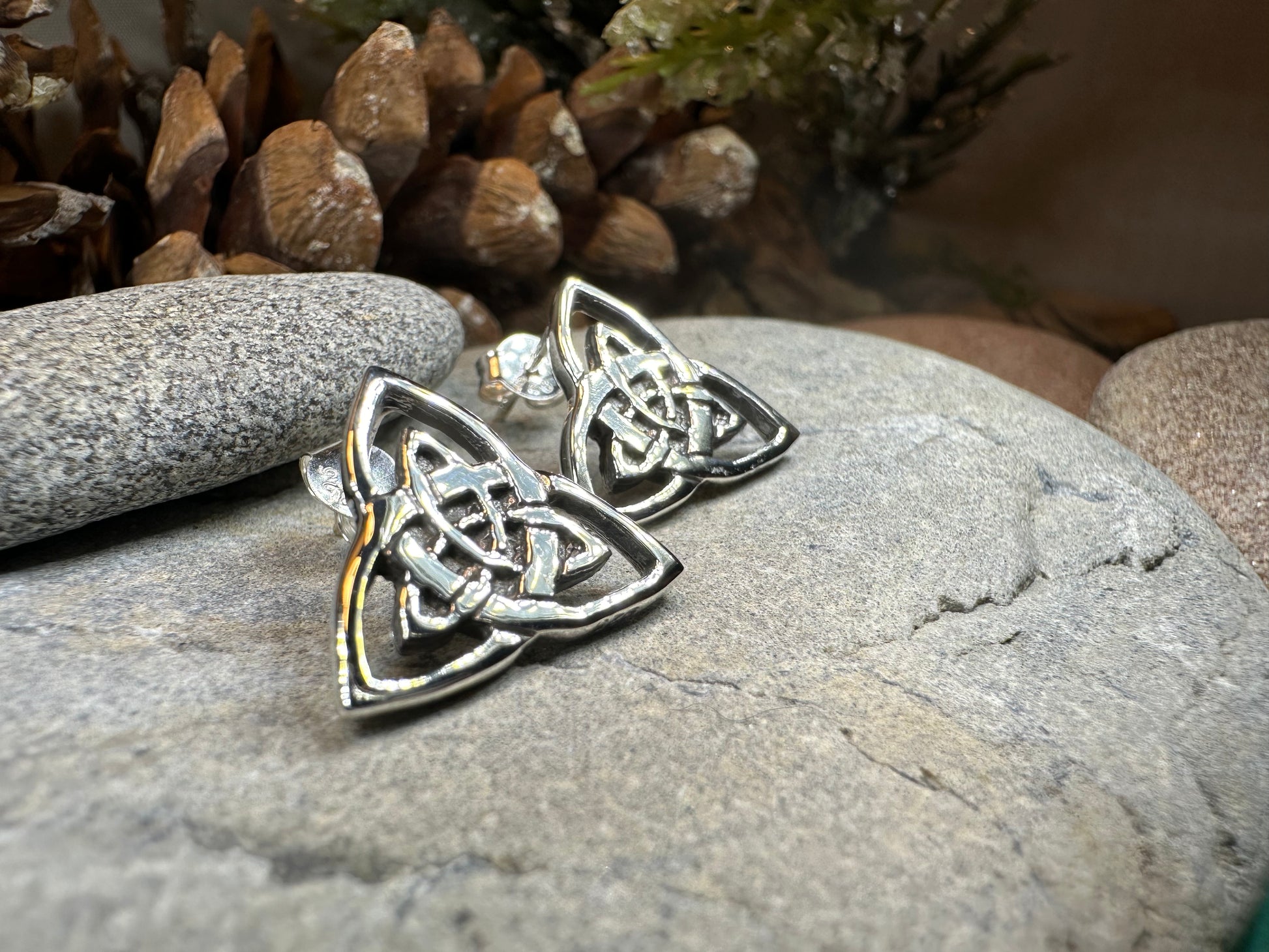 Linden Trinity Knot Post Earrings — view 2